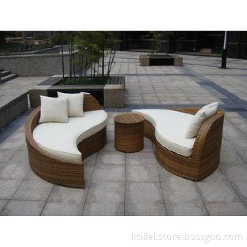 Poly Rattan Waterproof Lounge Bed , Rattan Conservatory Fur